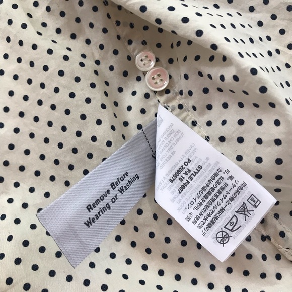 Womans j crew cotton button up NWT sz 0 - Picture 4 of 6